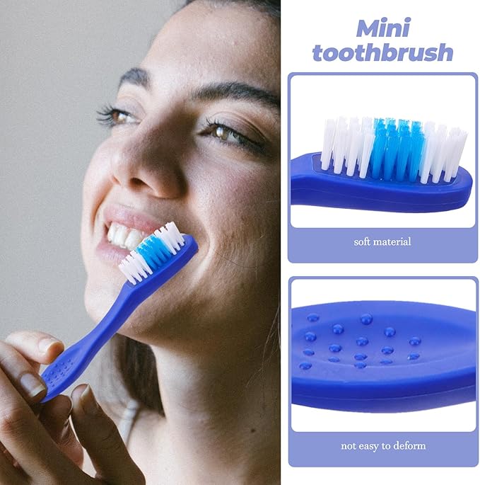10Pcs Prison Toothbrush with Large Ergonomic Handle Plastic and Nylon Mini Toothbrushes for Oral Cleaning and Comfort Grip Soft Bristles for Detainee Use and Hygiene Maintenance