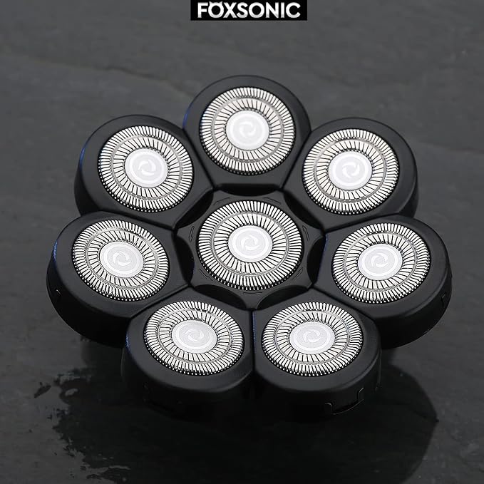 FOXSONIC 8 Blades Head Shaver Replacement Heads 8 Heads for Head Shaver Many Main Brands Electric Shaver Razor Bald Men Head Shaver Blades