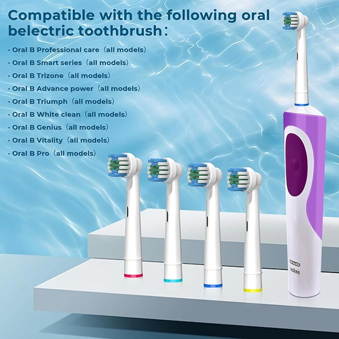 FIRIK Electric Toothbrush Replacement Heads, 20 Pcs Compatible with Oral B Braun, Professional Brush Heads for Oral B Replacement Heads Refill 7000/Pro 1000/9600/500/3000/8000
