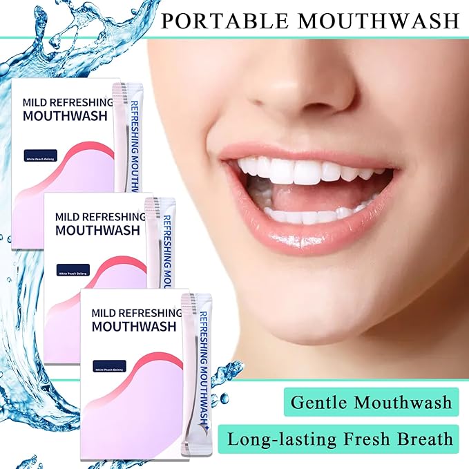 Travel Size Mouthwash,Mini Mouthwash Travel Size Bulk Portable Mouth Wash Set,Individual Small Travel Mouth Wash Packets for Fresh Breath(Pack of 60) A38