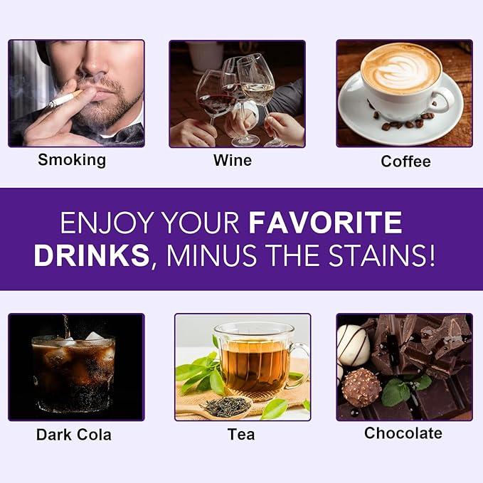 Purple Toothpaste for Teeth Whitening |Purples Teeth Whitening Kit |Stain Removal & Enamel Safe | Fresh Breath Formula with Unique Purple |for Coffee/Smokers/Tea