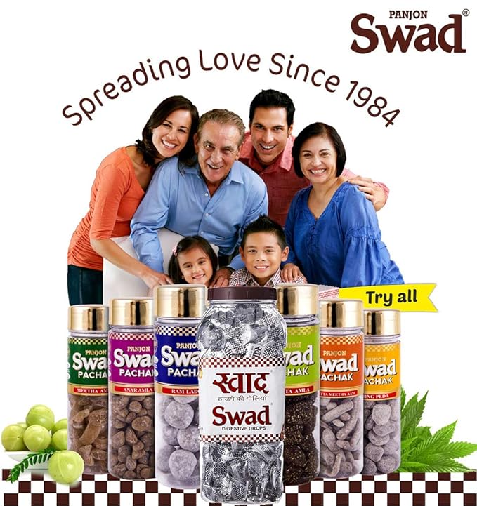 Panjon Swad Sugar Coated Fennel Candy Mukhwas Mouth Freshener 1 Bottle, 140g (COLOURED SAUNF)