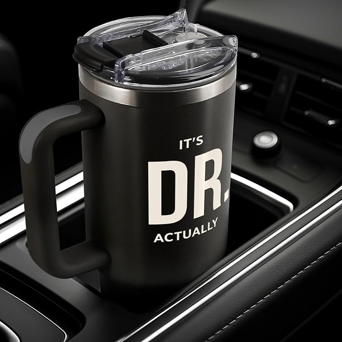 PhD Graduation Gifts Tumbler 40oz, Doctor Gifts for Men Women, Doctorate Phd Gift for Men Women, Doctoral Degree Doctorate Doctor Graduation Gift for Future Doctors Male, It's Dr Actually