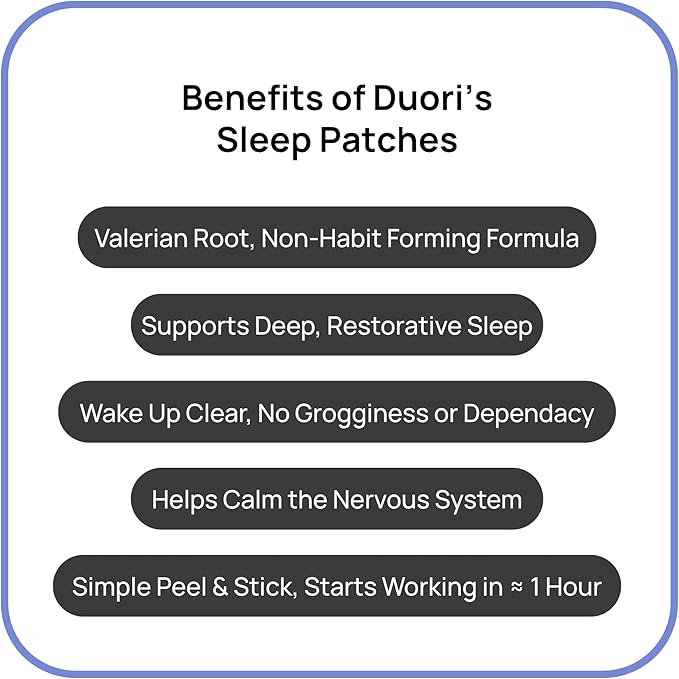 Sleep Patches for Adults - Valerian Root - Melatonin Free - Natural Sleep Aid with 5-HTP and Ashwanganda - 3 Pack - 90 Patches