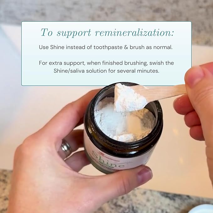 OraWellness Shine Remineralizing Tooth Powder with Hydroxyapatite, Made in The USA, Flouride Free Tooth Repair, Natural Teeth Whitening Powder, Teeth Polish & Stain Remover, Cinnamon