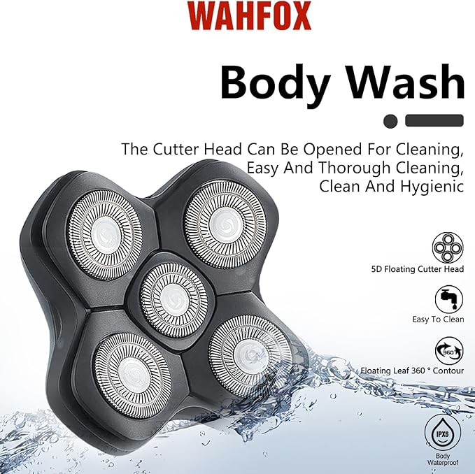 WAHFOX Magnetic 5 Heads Shaver Replacement Heads Compatible with Bird Freedom Shaver