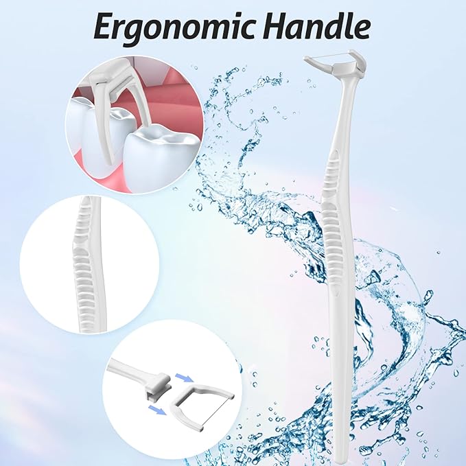 RAZOKO Ultimate Flosser Kit with 1 Handle and 120 Extra Strength Refills