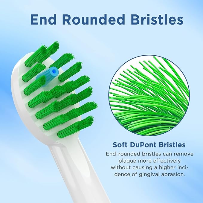 Replacement Toothbrush Heads for All Waterpik Sonic Fusion Models (SF-01, SF-02, SF-03, and SF-04 Series), Compact, with Covers, 10 Count, White