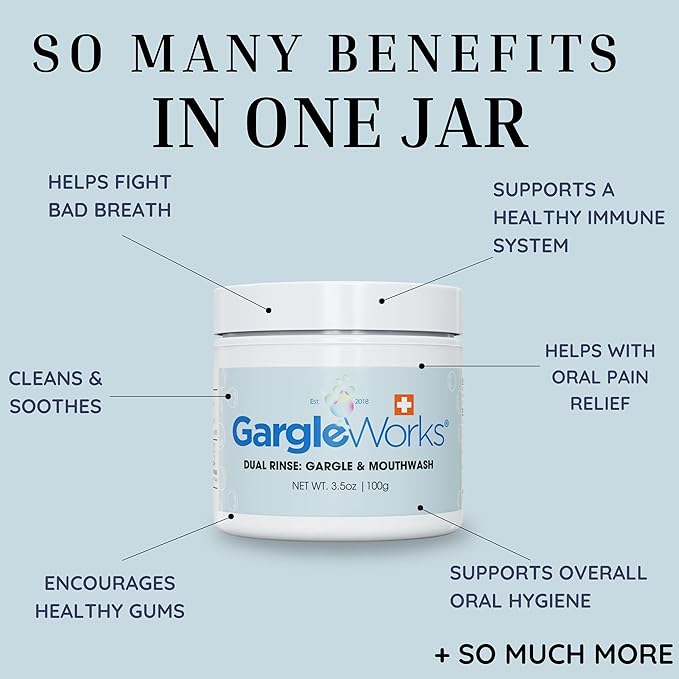 Natural Dual Mouthwash and Throat Gargle for Fresh Breath and Oral Hygiene & Immunity, with Zeolite, Humic & Fulvic Minerals, Clove, and Ocean Trace Minerals