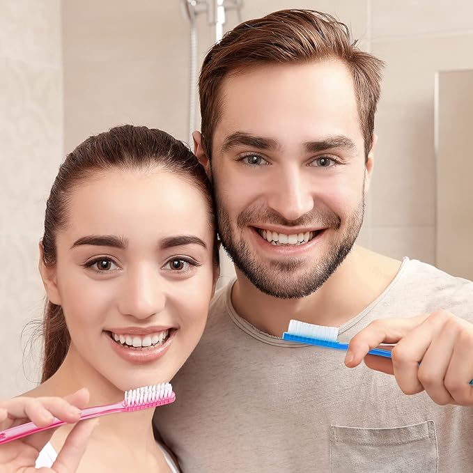 Zopeal Extra Hard and Firm Toothbrush for Adults Bulk Huge Large Long Head Bristle Full Head Manual Toothbrush for Whitening Cleaning(8 Pieces)