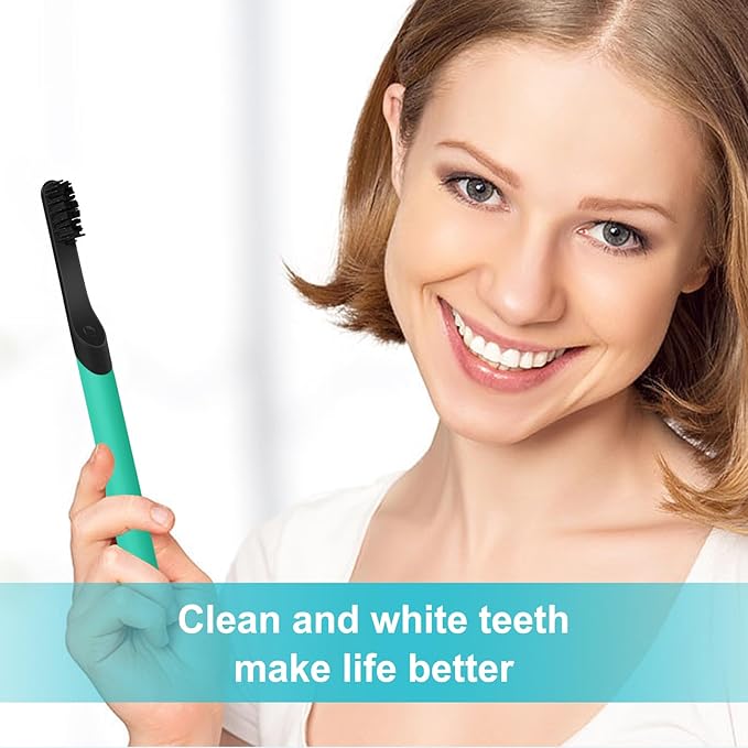 Toothbrush Replacement Heads Compatible with Quip Sonic Toothbrushes - Adult Refill Electric Toothbrush Heads, Black, Pack of 4