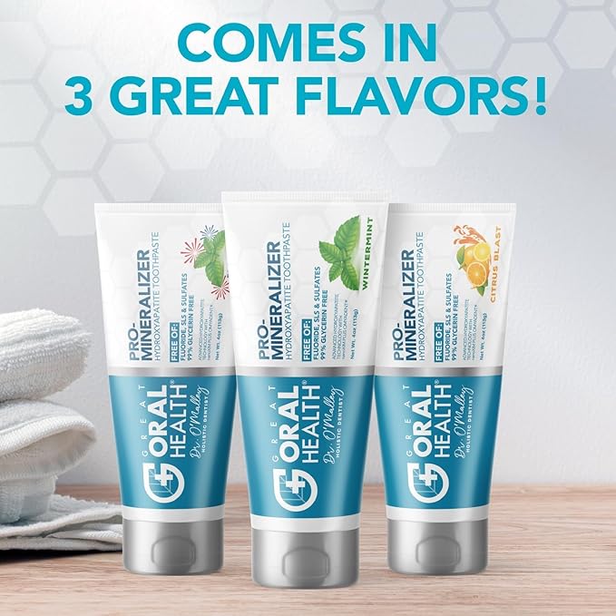 Nano hydroxyapatite Toothpaste Fluoride Free | Pro Remineralizing Toothpaste Plus Anti Cavity Xylitol – Dentist Formulated Tooth Remineralization for Sensitive Teeth & Enamel Support in Wintermint