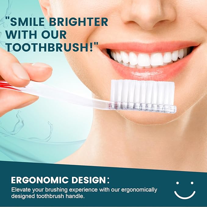 Navona 200 PCS Disposable Toothbrush with Toothpaste Bulk, Travel Toothpaste, Bulk Toothpastes, Individually Wrapped Bulk Toothbrush, Ergonomics Handle,Medium Soft Bristle, Perfect for Travel, Hotel