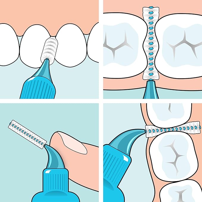 TEPE Interdental Brush, Original, Grey, 1.3 mm/ISO 7, 8pcs, Plaque Removal, efficient Clean Between The Teeth, Tooth Floss, for Narrow Gaps