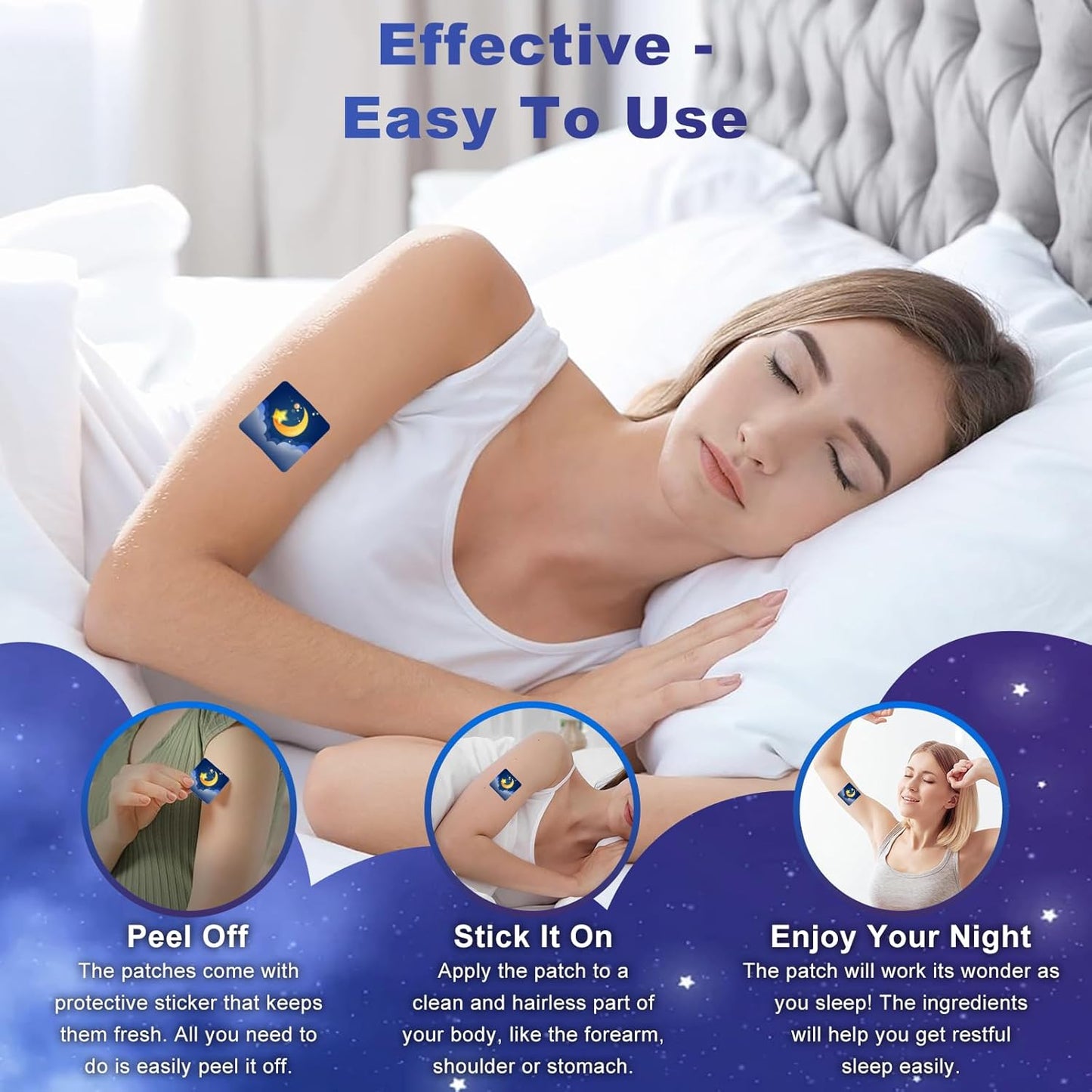 Sleep Patches for Adults Extra Strength with Melatonin & Valerian – 72 Count Natural Overnight Sleep Support Patches