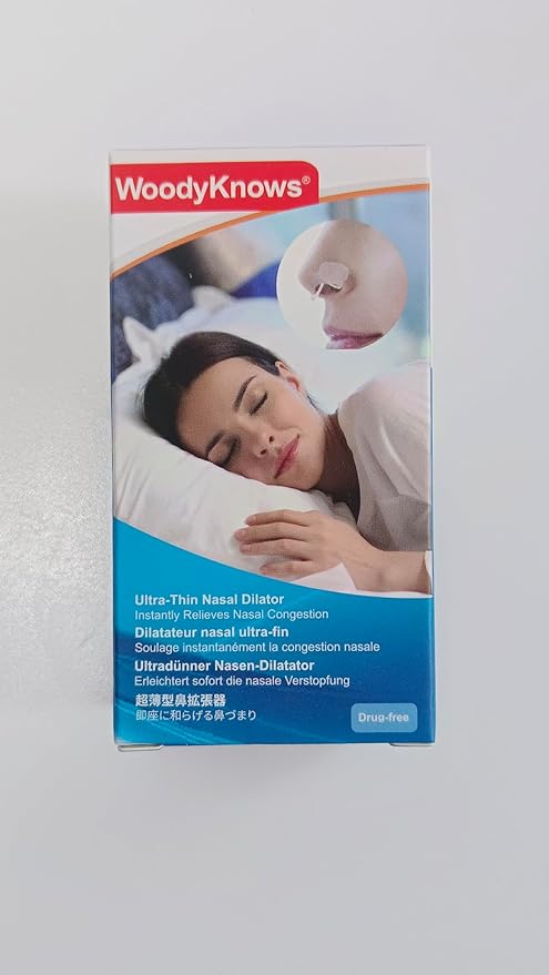 WoodyKnows Ultra-Thin Nasal Dilator, Improves Sleep and Sports Airflow, alleviates Nasal Congestion and Nose-Related snoring, deviated Septum aid (L 3 Pack)