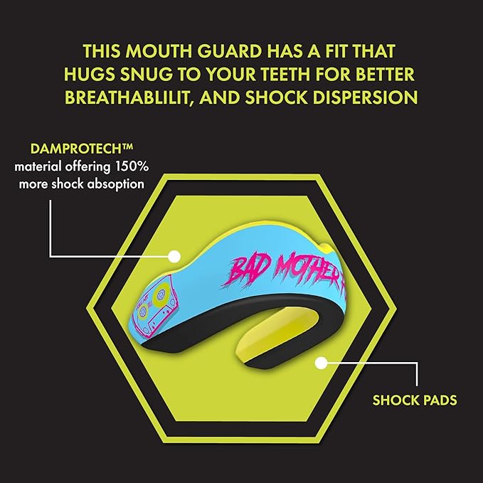 DAMAGE CONTROL Extreme Impact Mouth Guard – Sports Mouthguard for Boxing, MMA, BJJ, Hockey, Rugby, Lacrosse, & More – Mouthpiece for Teeth & Jaw Protection, for Youth & Adults (Adult, BMF)