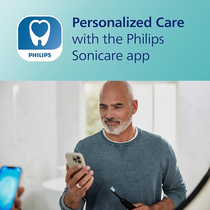 Philips Sonicare DiamondClean Smart 9750 Electric Toothbrush, Sonic Toothbrush with App, Pressure Sensor, Brush Head Detection, 5 Brushing Modes and 3 Intensity Levels, Lunar Blue, Model HX9954/74
