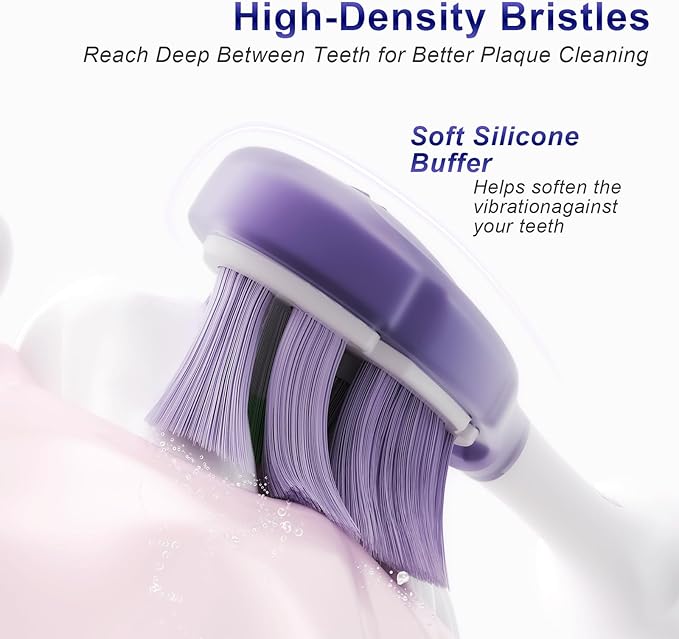 Replacement Toothbrush Heads Compatible with Philips Sonicare Click-on Handles Replacement Brush Head with Deep Reach Cleaning Electric Toothbrush Head, 8 Pack Replacement Heads