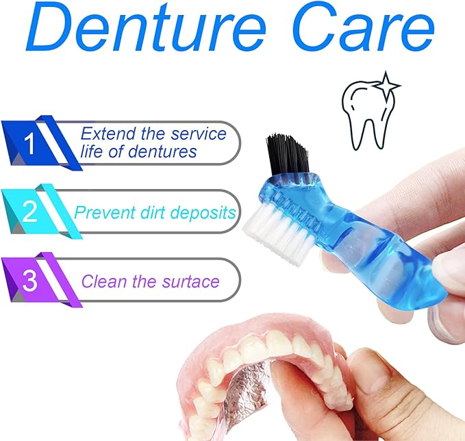 Denture Soaking Box Orthodontic Retainer Bath Case with Strainer Basket, False Teeth Container Dental Denture Bath Box Case Cup for Travel Cleaning - White