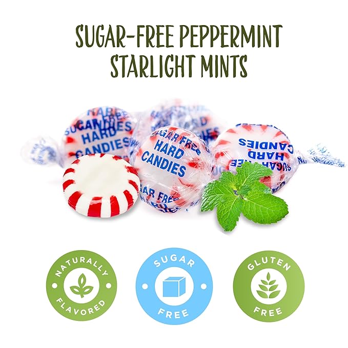 Sugar-Free Starlight Peppermints | 1-Pound Bag | Hard Candy