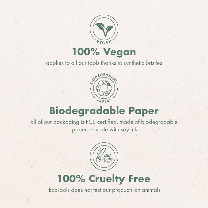 EcoTools Makeup Brush & Sponge Shampoo - Fragrance-Free Cleanser for Brushes, Sponges & Puffs, No Harsh Chemicals, Vegan & Cruelty-Free, 6 fl.oz./ 177 ml, 2 Count