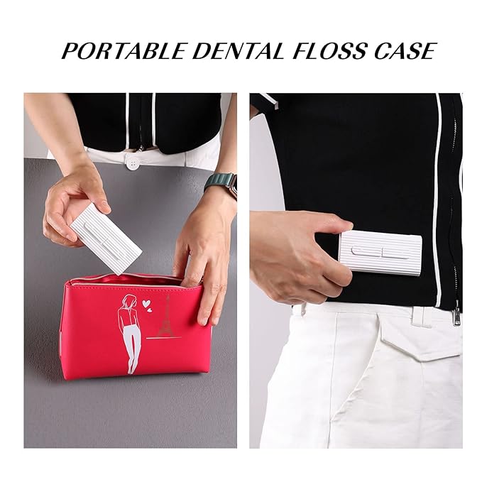 Portable Dental Floss, Portable Travel Floss (White2)