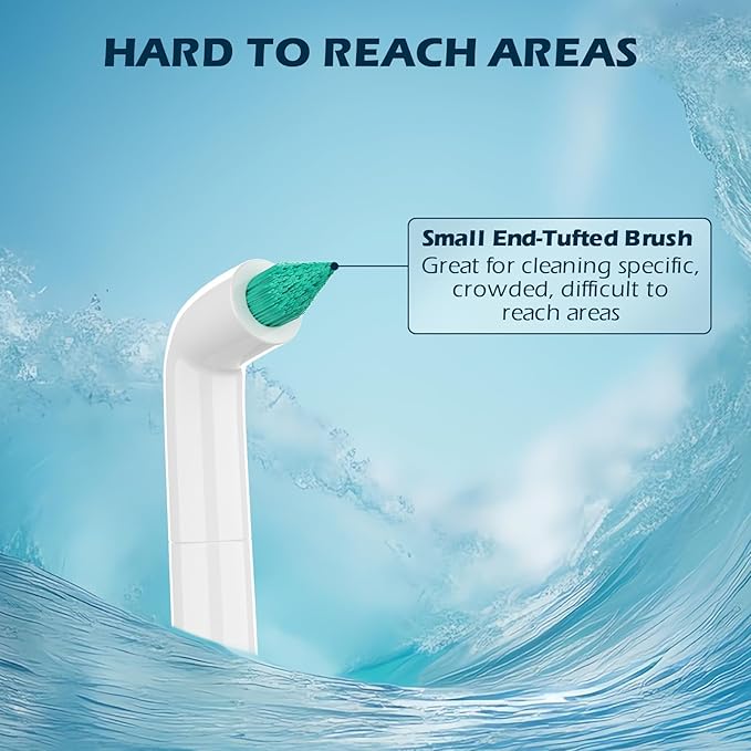 Replacement Orthodontic Toothbrush Heads for Philips Sonicare, Extra Small End Tuft Head, White, 5 Pack (White, Medium)