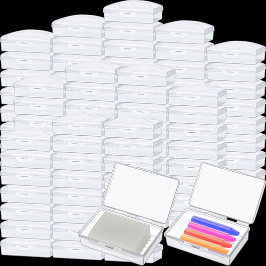 24 Pcs Travel Soap Container Portable Plastic Soap Boxes Bulk with Lid Homeless Donations Bulk Gym Shower Tour Groups Hotel Outdoor Camping (White)