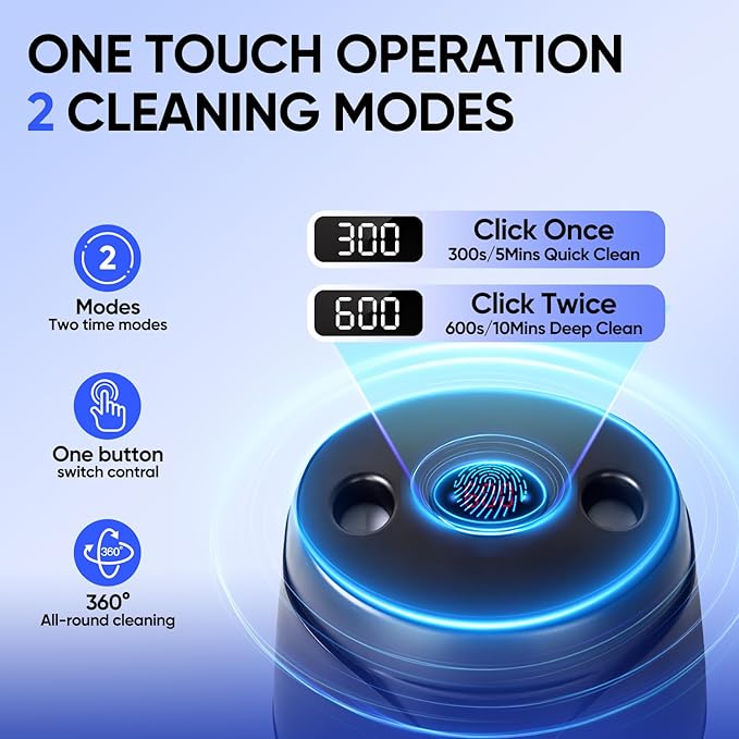 MySmile Ultrasonic Retainer Cleaner Machine with Tablets- 45kHz Black Denture Cleaner Machine with 200ML Capacity and MySmile Retainer Cleaner with 120 Denture Cleaning Mint Flavor Tablets