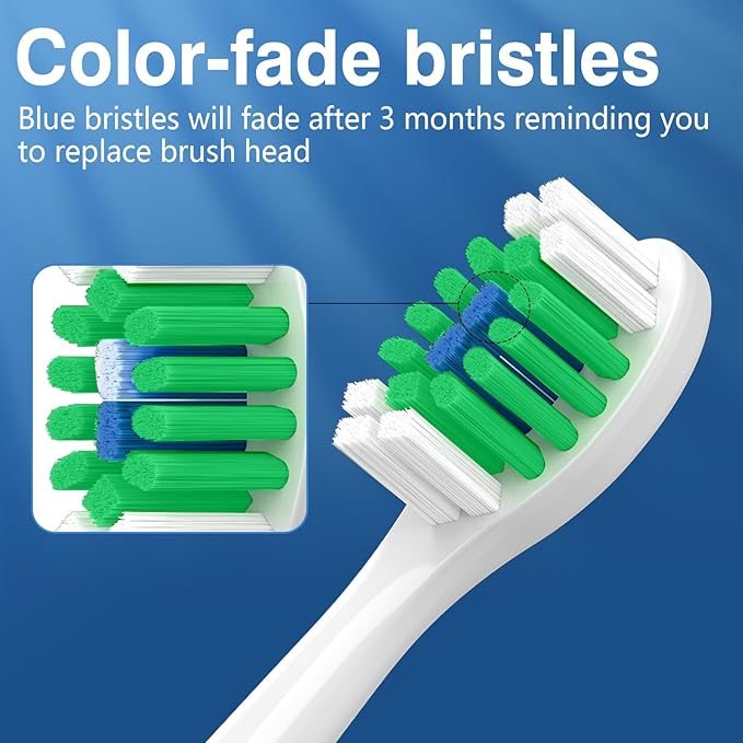 Lanveda Replacement Toothbrush Heads Compatible with Philips Sonicare Replacement Heads, Replacement Brush Head Compatible with Phillips Sonicare 4100 5100 5300 6100 Electric Toothbrush, 12 Pack