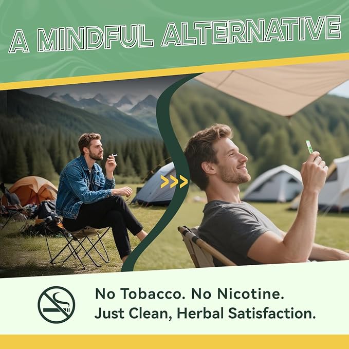 Herbal Diffuser Pen, Mullein Diffuser for Lung Rest and Oral Air Freshening, Extracts of Mullein | Marshmallow Root | Licorice Root, Plant-Based Relaxing Blend