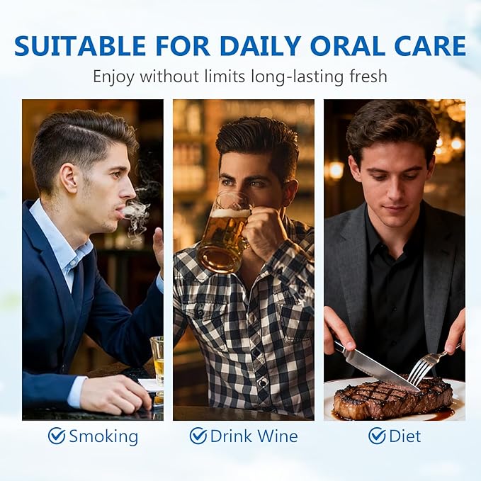 Bad Breath Treatment for Adults, Breath Drops for Fresh Breath, Fast-Acting, Long-Lasting, Natural, Alcohol-Free, Boosts Confidence for Socializing, 60ML