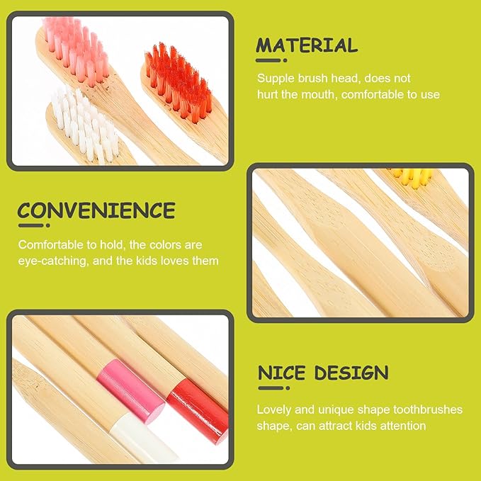 5Pcs Toothbrush Charcoal Soft Bristles Safe Toothbrushes with Comfortable Round Handles Travel-Friendly Oral Care Random Color
