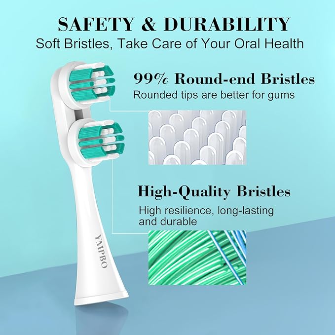 YMPBO Replacement Heads Compatible with Spinbrush PRO Clean/PRO+ Gum Health Powered Toothbrush, Brush Head Replacement Refill, 10 Pack
