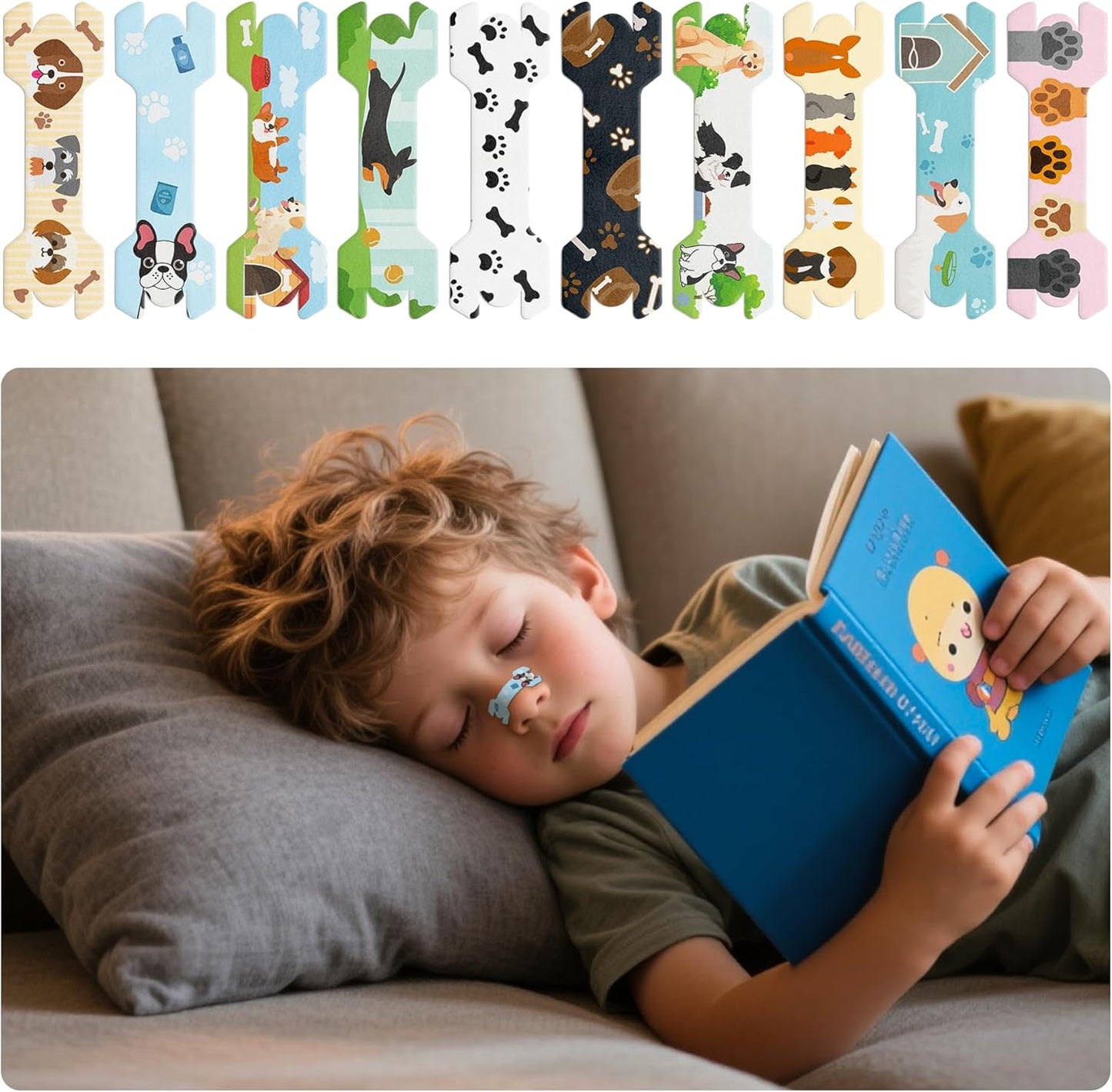 30 Pack Small Size Kids Nasal Strip, Cartoon Pattern 1.73*0.55" Extra Strength Kids Nose Strips for Breathing, Kid Nasal Congestion Relief Nasal Tape, Breathe Snoring Strips Sleep Tape for Children