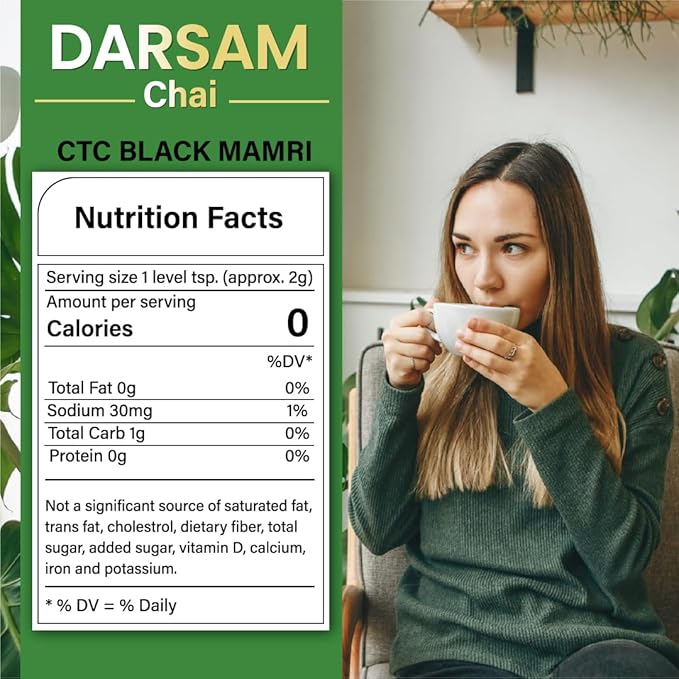 Darsam CTC Black Tea from Assam– 8.8oz (250g), Bold & Full-Bodied Loose Leaf Chai Tea, Perfect for Traditional Chai, Iced Tea & Kombucha, Single-Origin Assam Tea, Shipped Straight from the Estates, Packed in Airtight PET Jar for Freshness