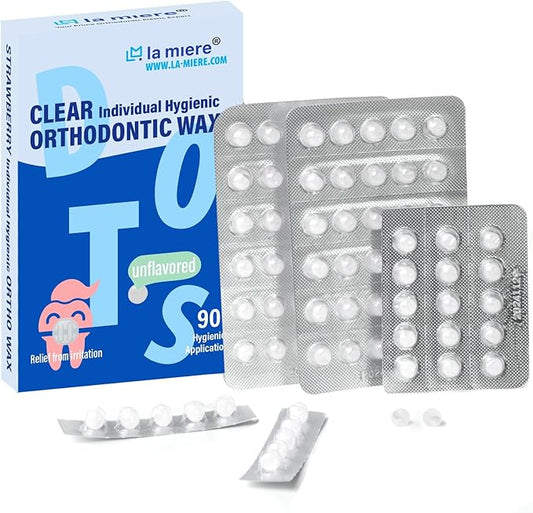 LA MIERE Orthodontic Wax for Braces Wax Dots 90 Individual Hygienic Packaging Dental Wax Unscented