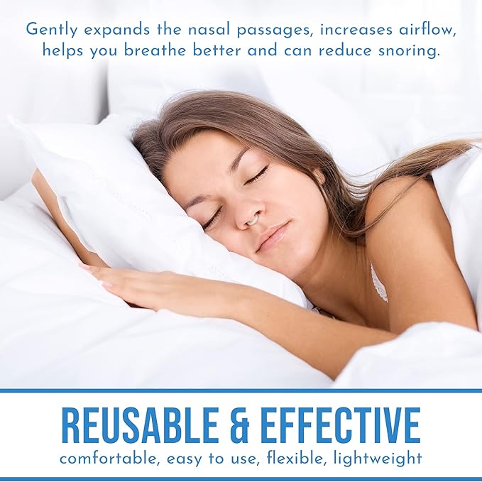 Made in USA! Nasilator Anti-Snoring Devices - Soft and Flexible Nasal Dilators | Improves Breathing & Sleeping | Snoring Solution | Reusable & Better Than Nasal Strips Pack of 4 (Medium)
