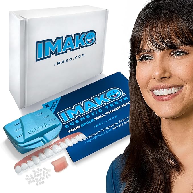Imako Premium Cosmetic Uppers - 1 Pack - Large, Natural White - DIY Smile Makeover - Made in USA