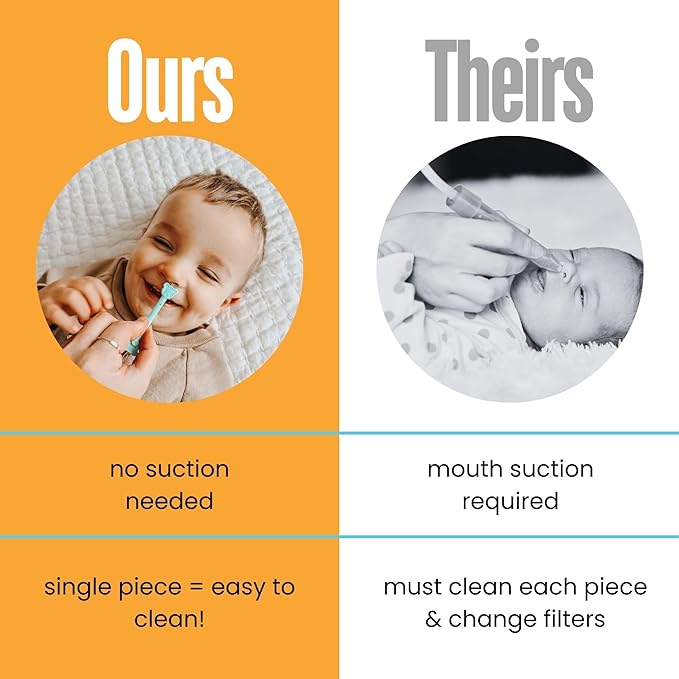oogiebear Infant-to-Toddler Training Toothbrush w/ 2-Pack Baby Nose Cleaner & Ear Wax Remover Tool Bundle, Case Included - Safe Tools for Newborns, Infants and Todders