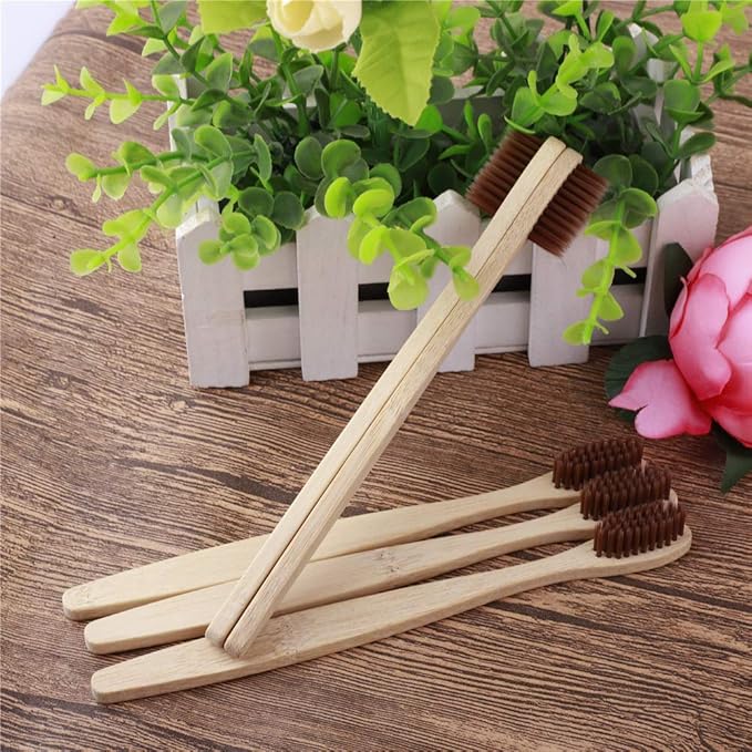 Yinhing Bamboo Toothbrush, Soft for Sensitive Gums with Grip Handle, Sustainable Toothbrush for Adults and Kids (2)