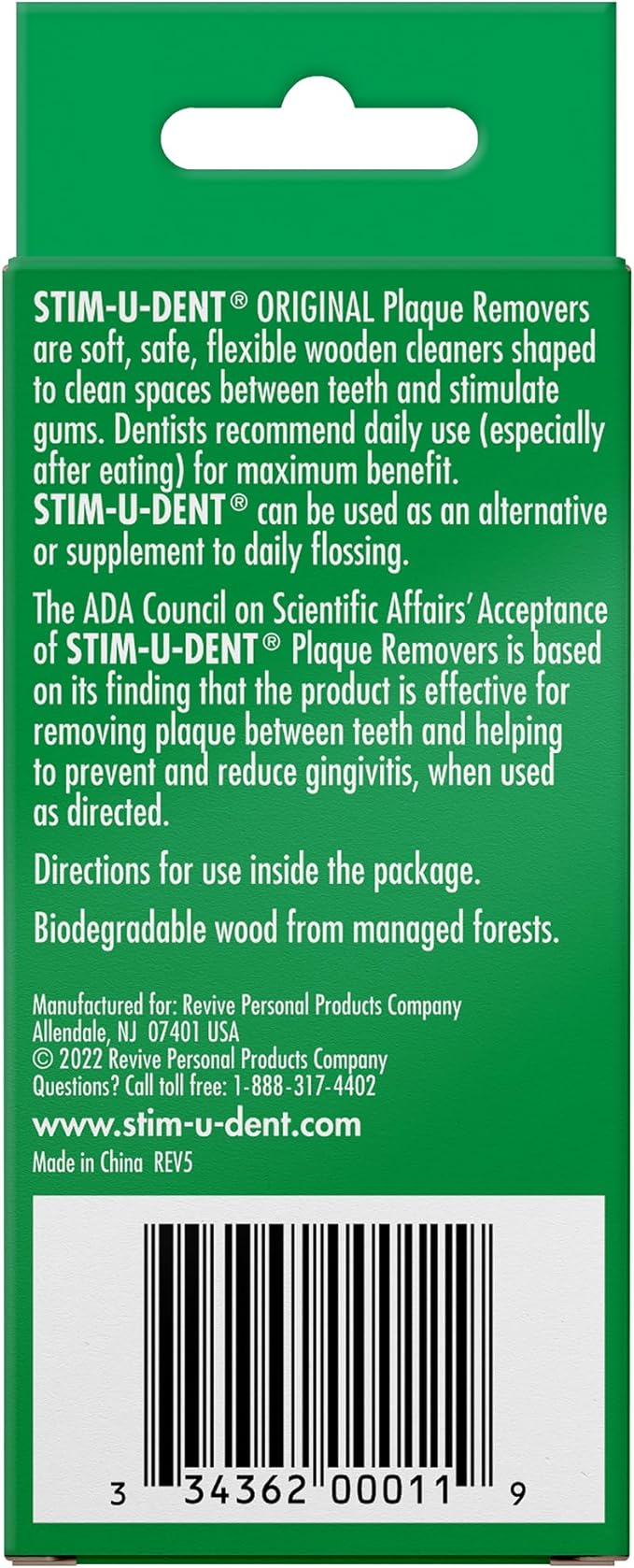 The Natural Dentist Stim-U-Dent Mint Dental Picks, Wooden Toothpicks for Food & Plaque Removal, Refreshing Mint Flavor, Travel-Friendly, 96 Packs of 25 Picks/Pack (600 Picks)