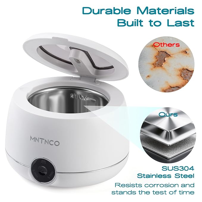 Ultrasonic Retainer Cleaner, White‌ Ultrasonic Retainer Cleaning Machine, Cleaner for Denture,Nightguard,Mouth Guard, Touch Retainer Cleaner.