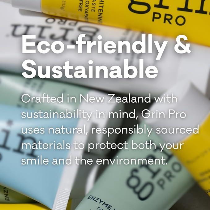 Grin Pro Gum Care Fluoride Free Toothpaste, Infused Manuka Oil and Propolis Control Bad Bacteria for up to 48 Hours, 4 oz, Natural Ingredients, New Zealand Manufactured