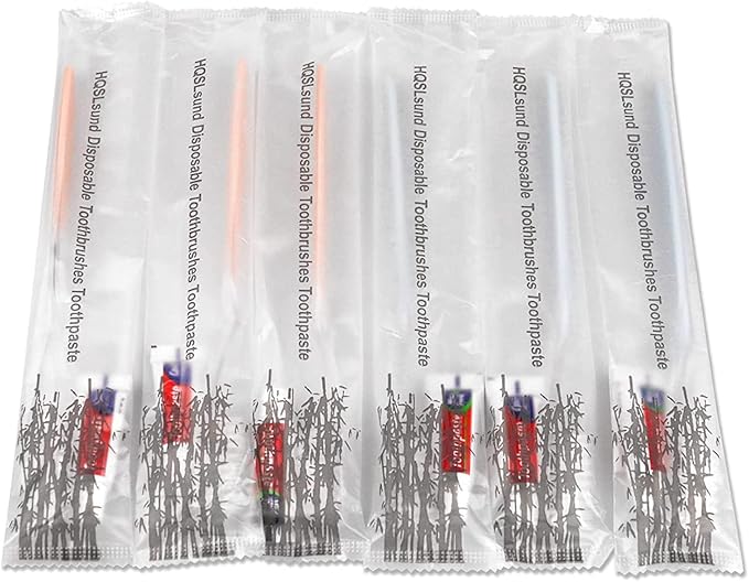 HQSLsund 500 Pcs Disposable Toothbrushes With Toothpaste, Individually Wrapped Bulk Soft Bristle Manual Travel Toothbrush Kit