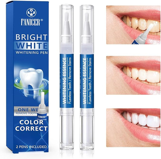 2 Count Teeth Whitening Pen, Teeth whitening Stick,Teeth White Gel, Great for Tooth Whitening, User-Friendly, Beautiful White Smile, Mint Flavor