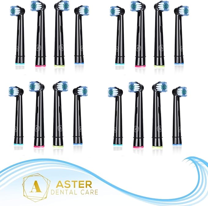 Toothbrush Head Compatible with Oral B - 16 Pack Aster Replacement Electric Professional Toothbrush Heads Deep and Precise Cleaning Brush Heads Toothbrush Heads Compatible with Oral B Braun