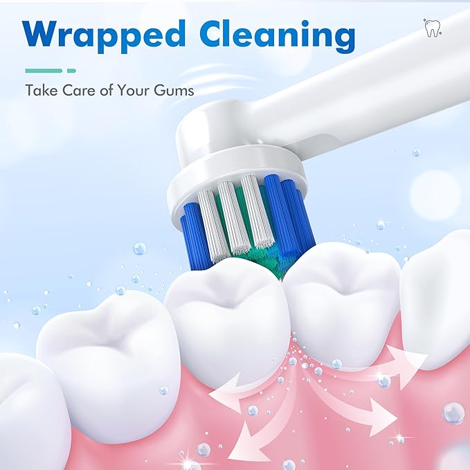 Replacement Toothbrush Heads Compatible with Oral-B Braun, Pack of 16 Professional Replacement Brush Heads for Oral-b 7000, Clean, Oral B Pro 1000, 9600, 500, 3000, 8000