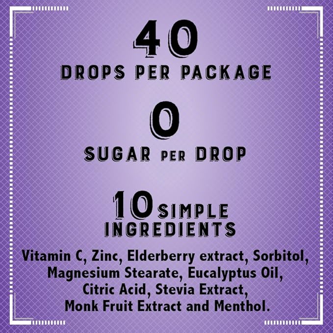 Vocal Eze Elderberry Mint with Vitamin C and Zinc (40) | Lozenges to Relieve Sore, Hoarse, Fatigue, Dryness of Throat | Voice Support, Sugar Free
